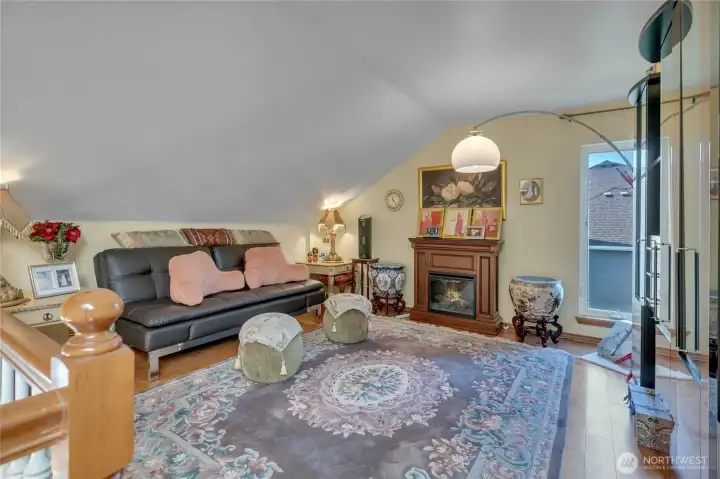 Flexible loft space adds comfort and functionality upstairs.