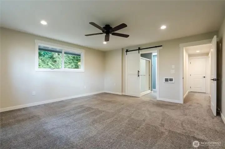 Primary Bedroom. Door on the left is the ensuite