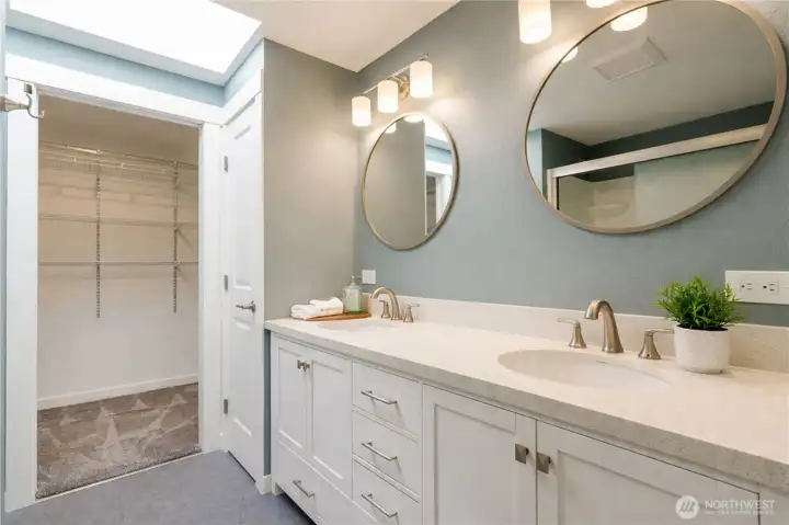 Primary Bathroom and Walk-in closet