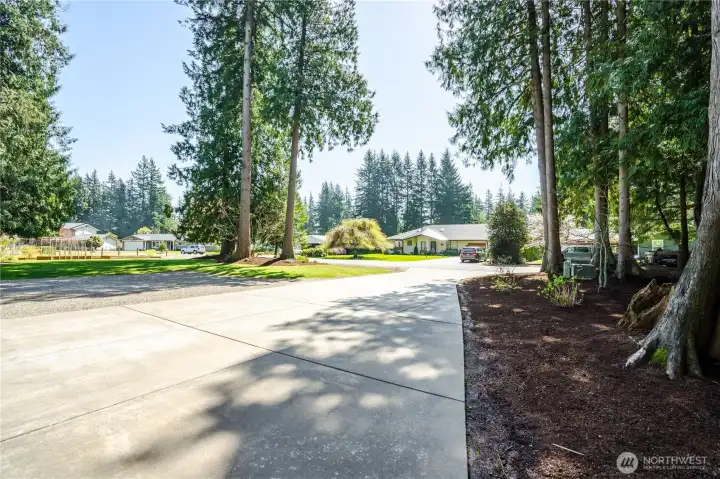 Looking from the front of the home back to the street.