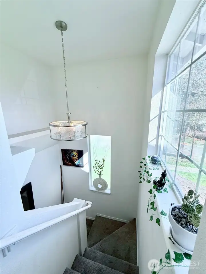 High ceilings with and lots of natural light.