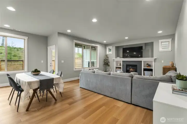 Spacious open concept.