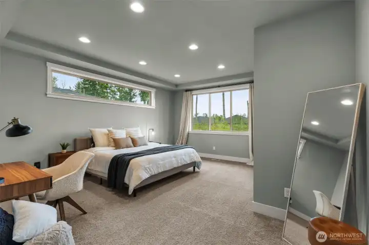 Sneak away to your large owner suite, with greenbelt views - it's an actual oasis.