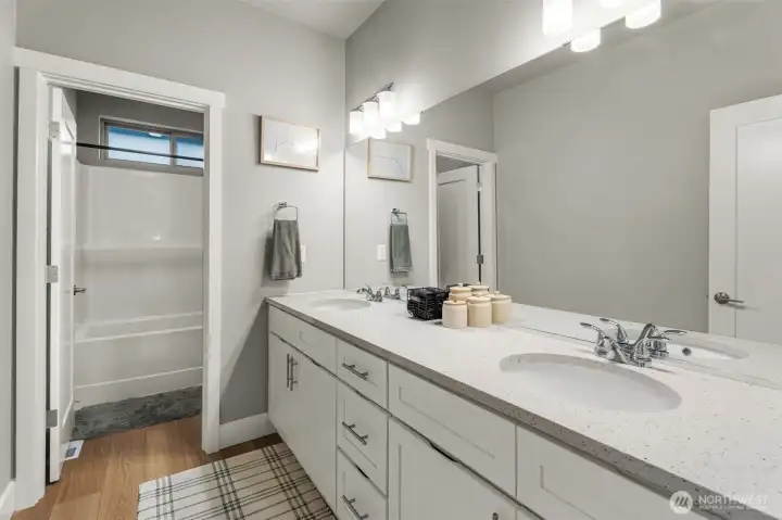 Upstairs hallway bathroom