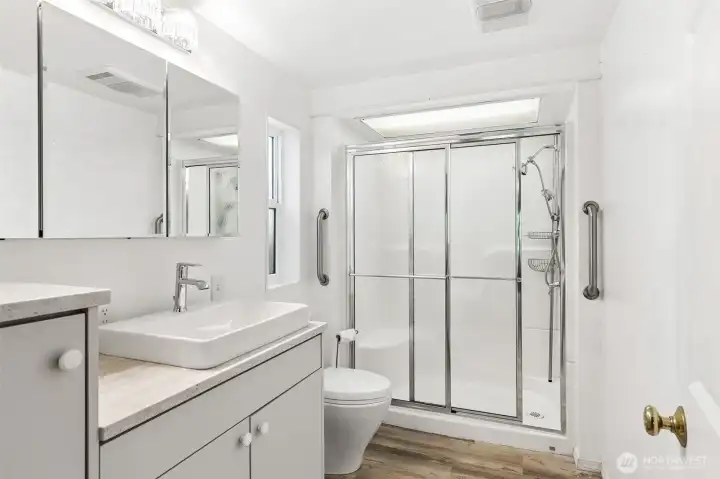 Primary bathroom with walk in shower