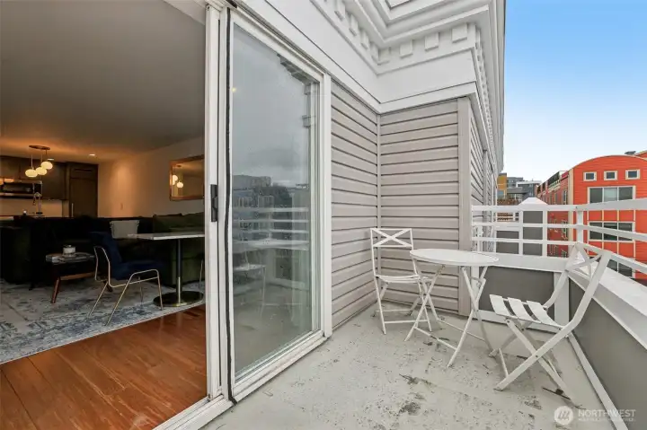 Easy indoor-outdoor flow between the balcony and the living room.