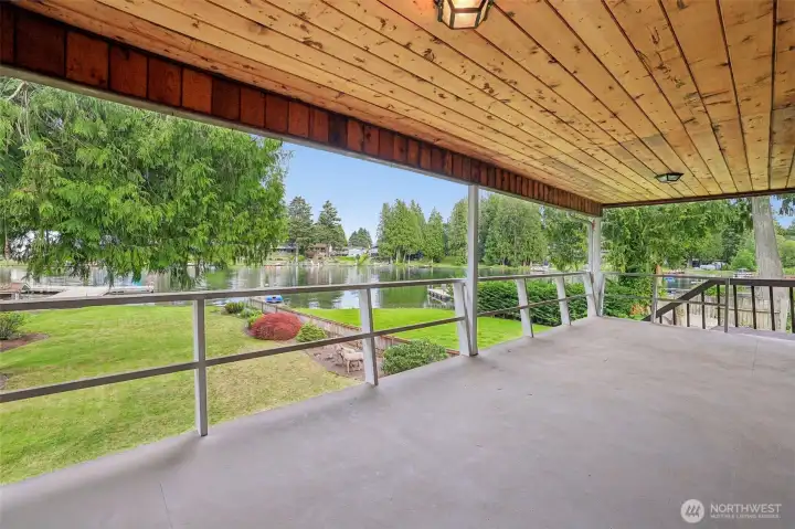 Large covered deck