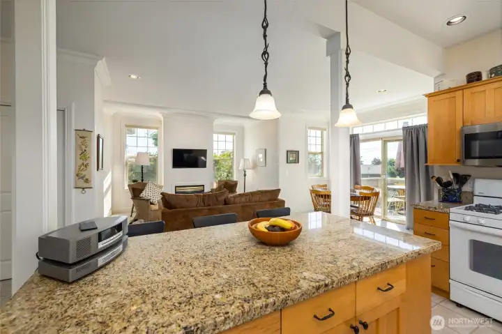 Large windows bring in plenty of natural light all year around...