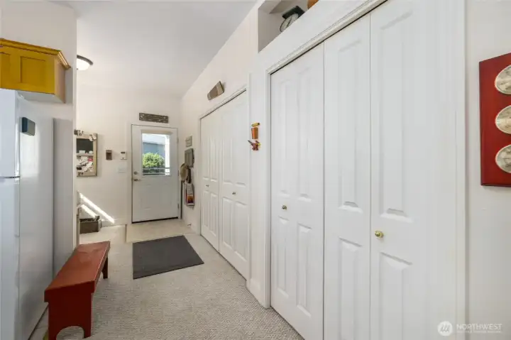 Hall towards back door and office/craft space...