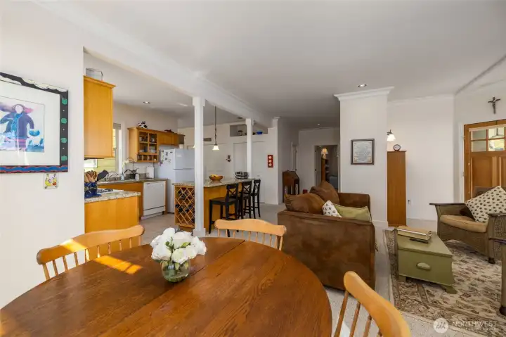 From dining area...