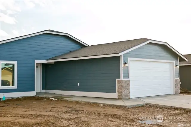 The home will feature stucco with a covered back patio, and the builders have full discretion over the exterior design.