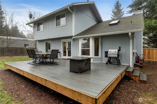 New large back deck with Composite decking