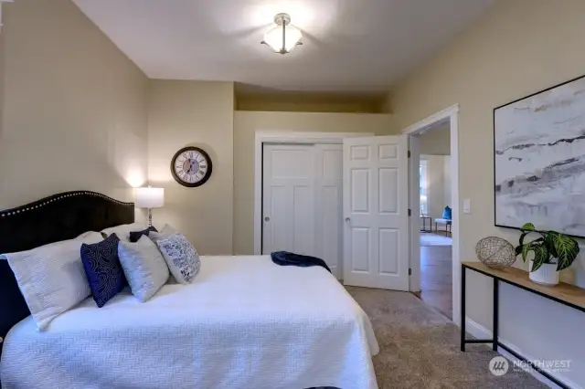 Primary Bedroom With Double Closet.