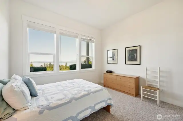 The second floor has ample space and bonus rooms.