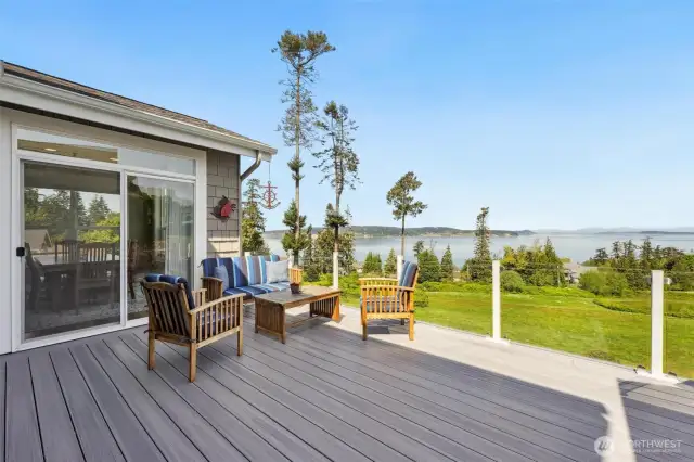 Enjoy views of Mt Baker and Skagit Bay from your private deck.