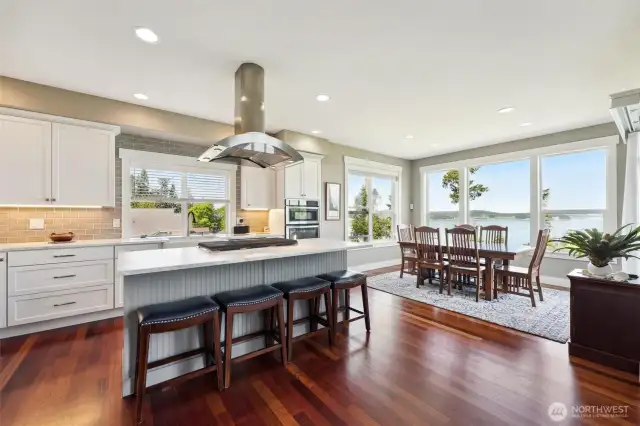 The open concept brings in the natural light and breathtaking views.