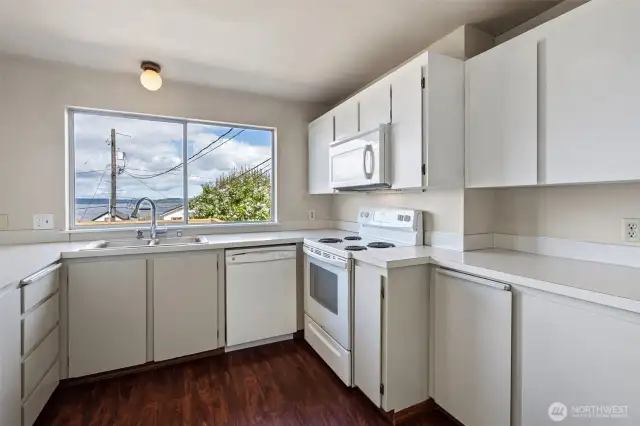 Ground floor kitchen with water views