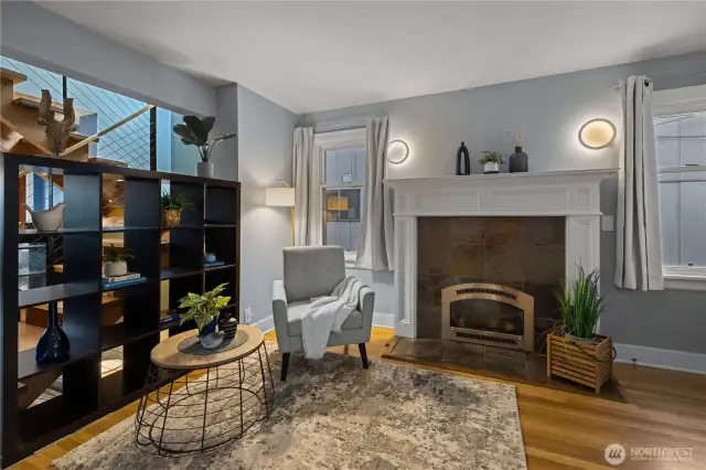 Gas Fireplace, Modern Touches.