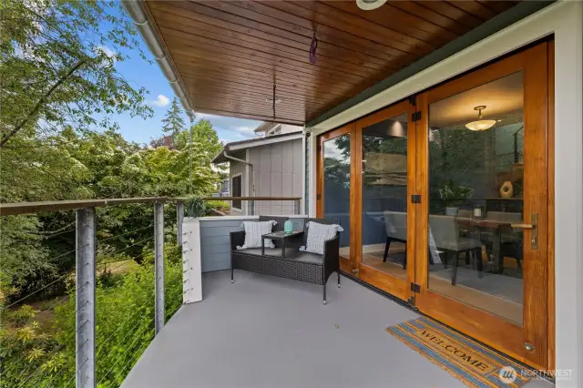 Covered deck off Dining Room.