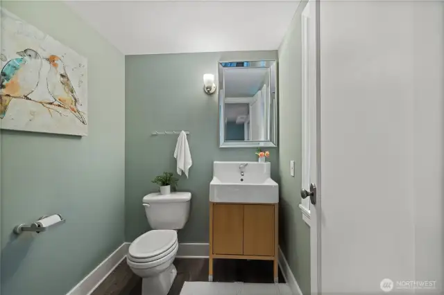 Downstairs half bath.