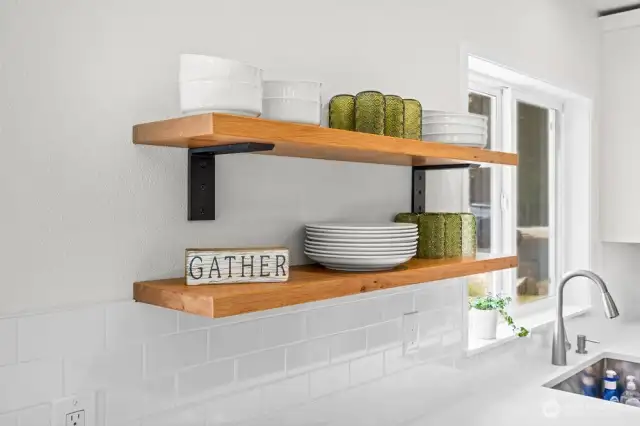 Custom open shelfs