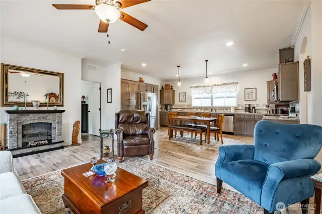 Great room concept works for entertaining during family meals