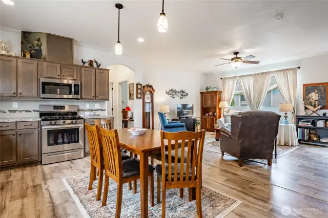 Kitchen and Living room area