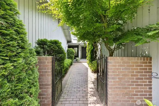 Your guided tour begins here. The brick lined entry leads to your front door, 2C, on the right.