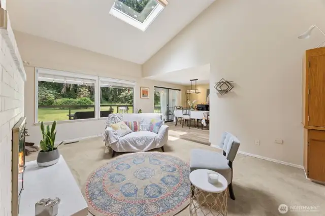 Here you are looking out the king-size windows that frame the back park views.
