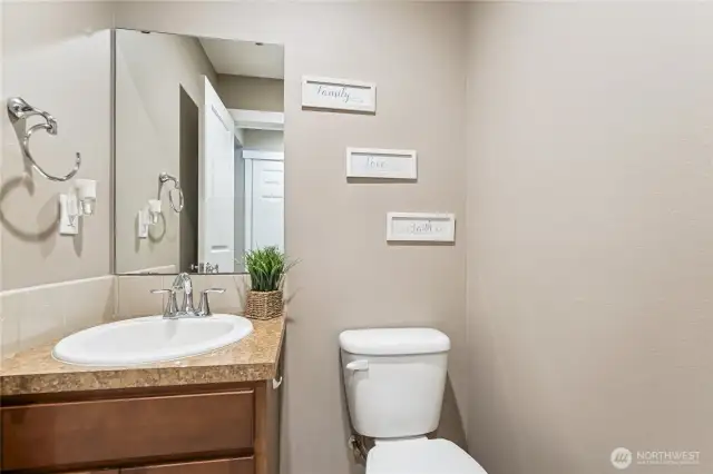 Powder room on main floor