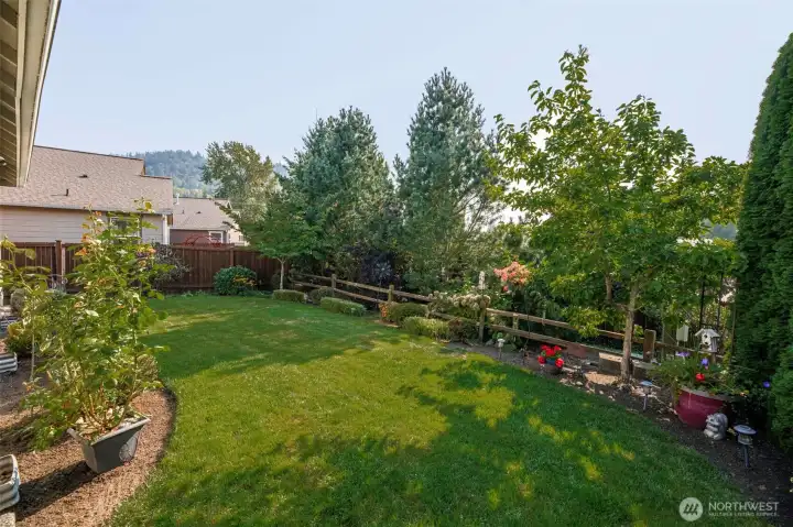 Peaceful & Private surroundings in the back yard