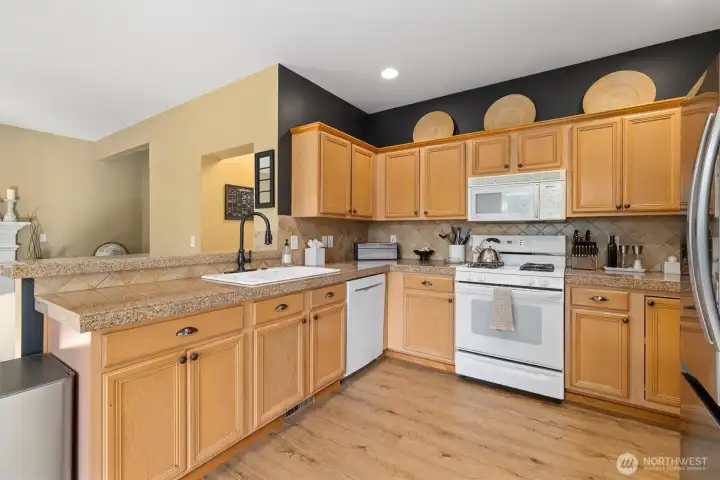 Plenty of counter space and storage