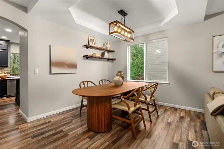 The dining room is ready for all the quiet moments and festive occasions.