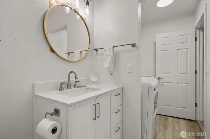 Laundry room with 1/2 bath on lower level