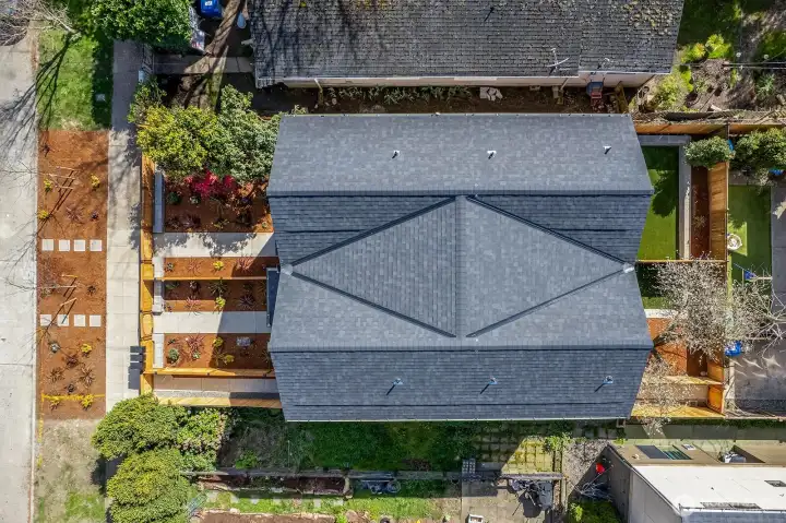 Arial view of property.