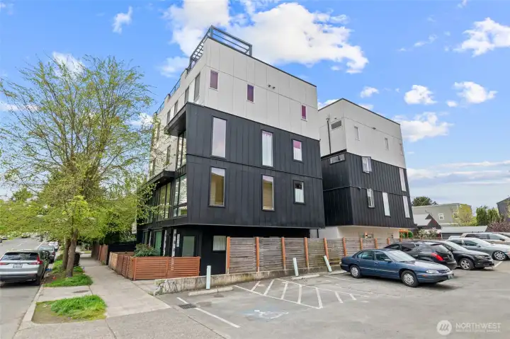 Side view of building