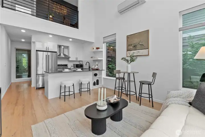 Open concept floor plan