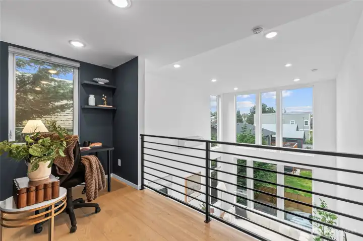 Mezzanine loft level office space