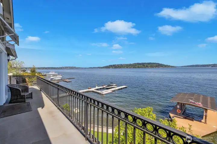 Sweeping lake views from the balcony