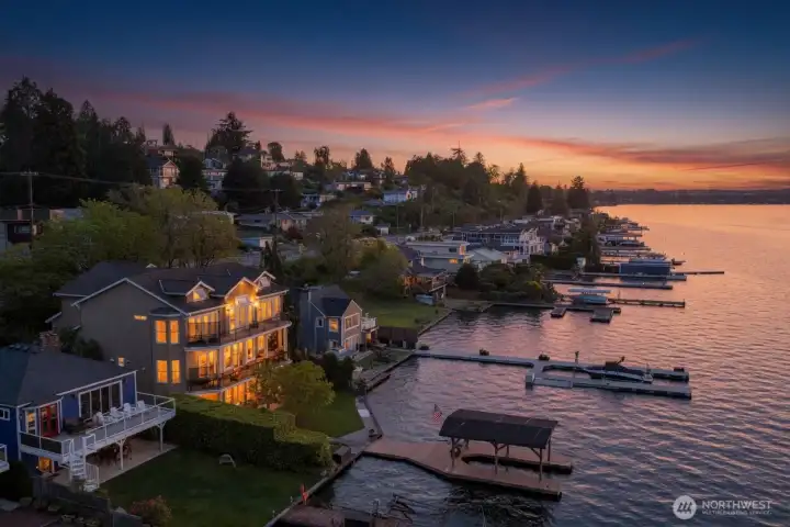 Catch every sunrise and sunset with the best views on the lake