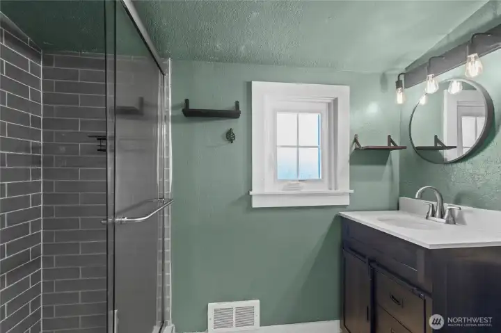 3/4 bath with standing shower on your left!