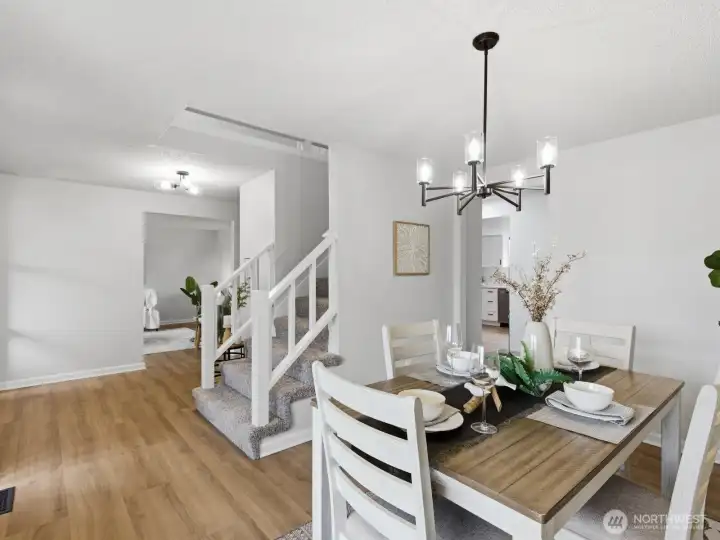 To your right is the formal dining room. To your right is the formal dining room.