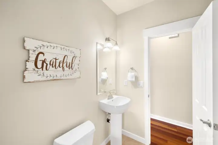 3/4 bath with walk in shower.