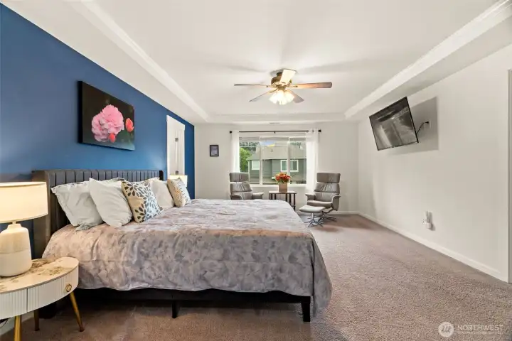 Primary suite with private bath.