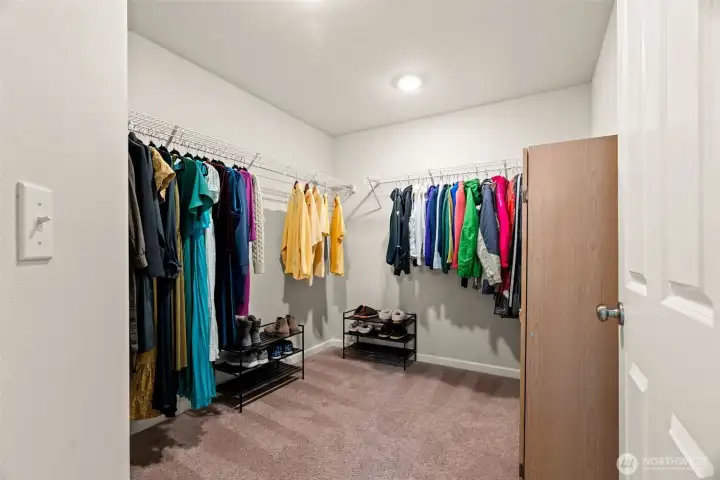 Primary walk-in closet.