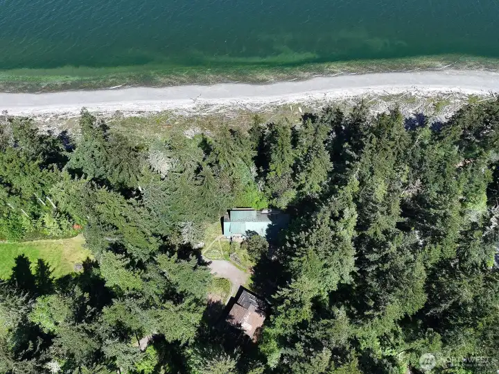 What the eagles and osprey see. You can see the house (closer to the bluff) and the shop bellow it.