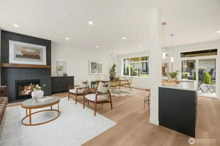 Perfect for entertaining—the open-concept layout offers a seamless transition from the living space into the dining area.