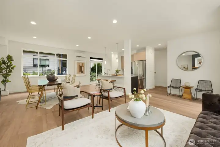 The heart of the home—a bright, open dining space that connects effortlessly to the main-level entertaining areas.
