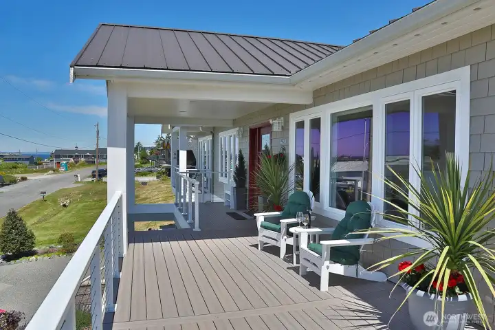 Substantial wrap around deck.