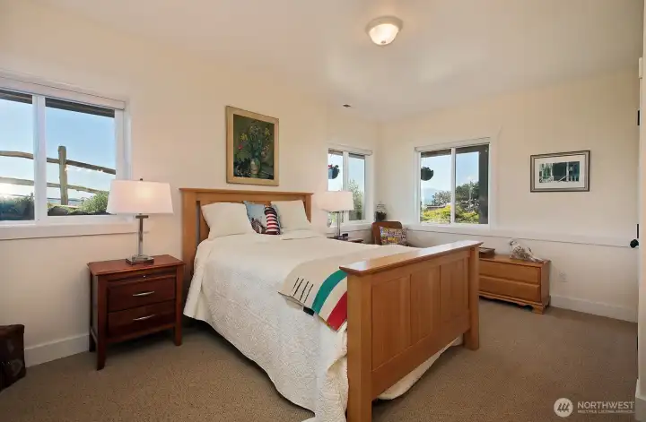 Downstairs 2nd bedroom. This has a water view out the windows.